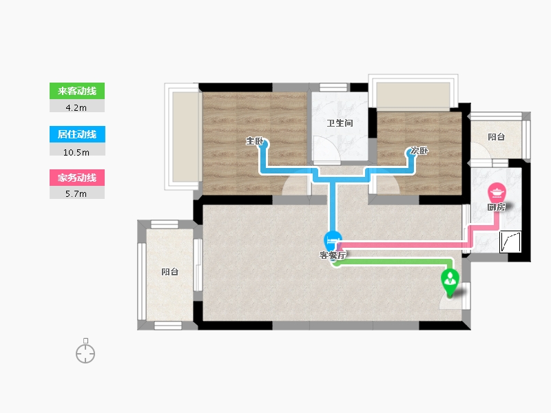 四川省-成都市-融和苑-55.08-户型库-动静线