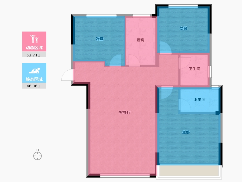 河南省-商丘市-空中花园-90.00-户型库-动静分区