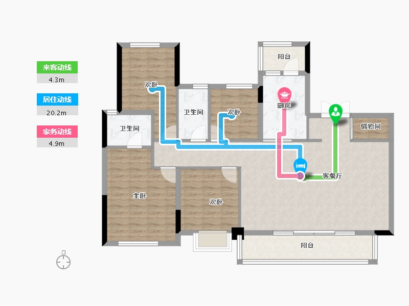 四川省-成都市-首开龙湖景粼玖序-117.61-户型库-动静线