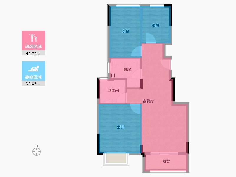 浙江省-金华市-铭扬华府-63.20-户型库-动静分区