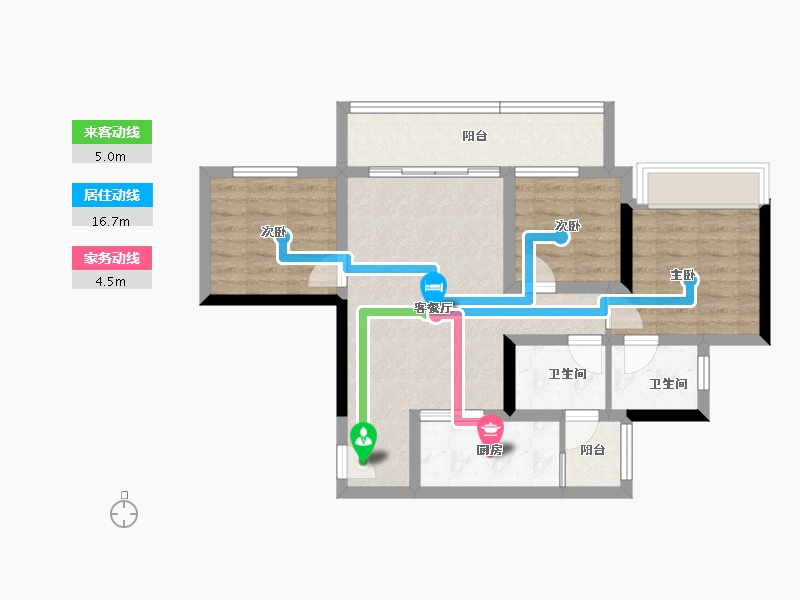 重庆-重庆市-金科天壹府-72.04-户型库-动静线