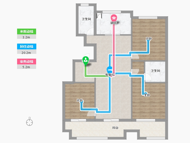 江苏省-徐州市-荣华棠玥府-98.25-户型库-动静线