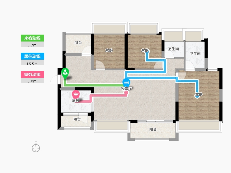 广东省-惠州市-半岛1号-91.25-户型库-动静线