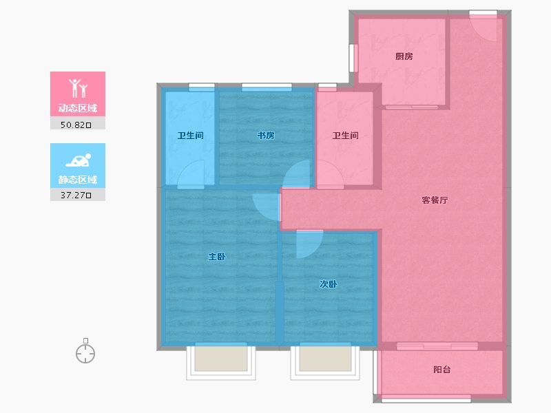 云南省-昆明市-碧桂园春城映象-79.18-户型库-动静分区