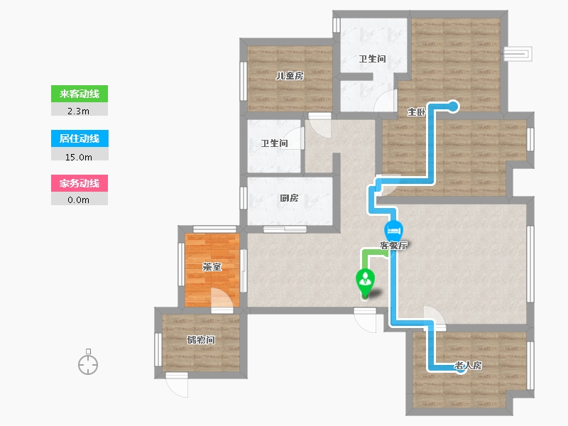 北京-北京市-京贸国际公馆-129.00-户型库-动静线