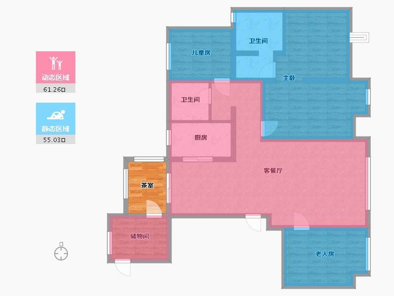 北京-北京市-京贸国际公馆-129.00-户型库-动静分区