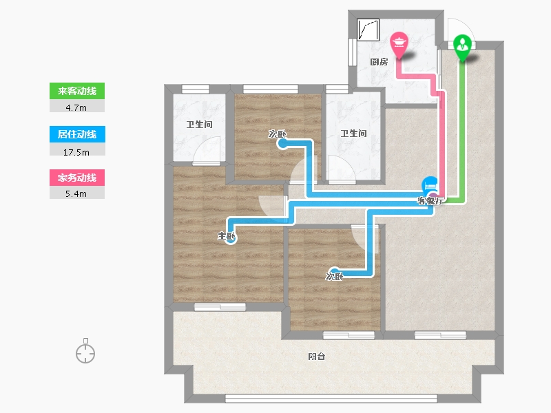 江苏省-徐州市-荣华公园四季-82.51-户型库-动静线