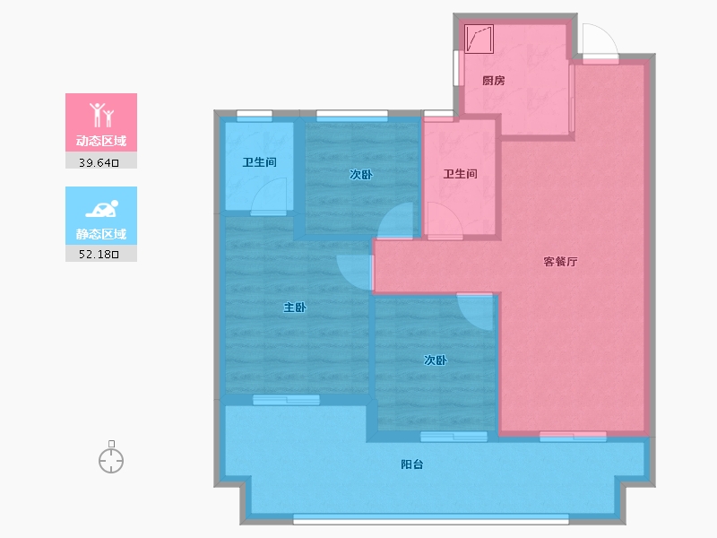 江苏省-徐州市-荣华公园四季-82.51-户型库-动静分区