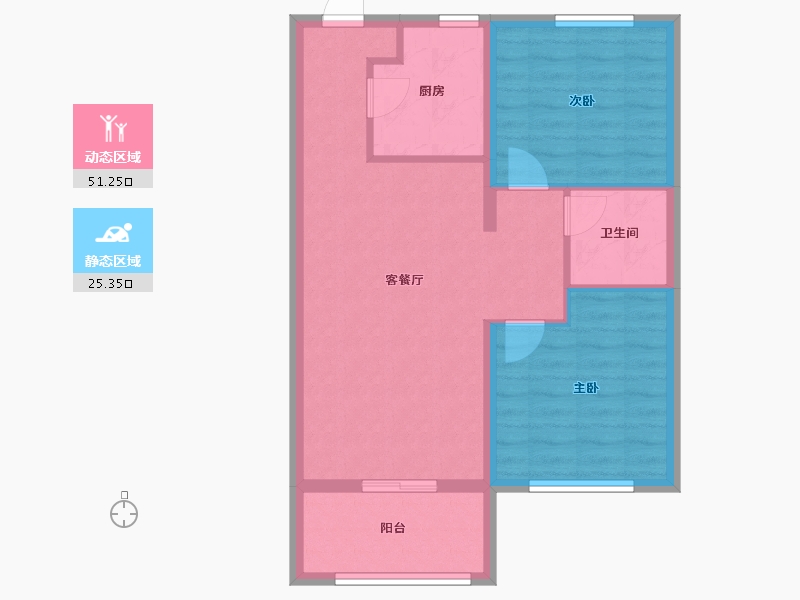 江苏省-徐州市-睢宁东城名郡-68.75-户型库-动静分区