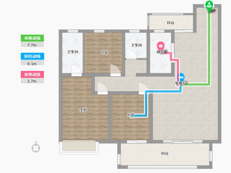 河南省-南阳市-建业城-115.00-户型库-动静线