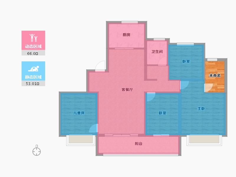 江苏省-徐州市-万科·潮鸣-112.00-户型库-动静分区