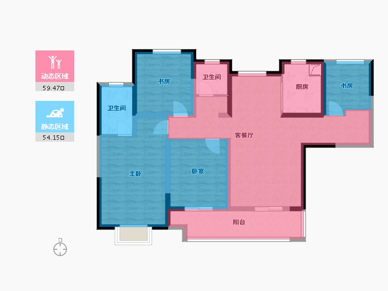 江苏省-徐州市-金地格林世界-100.00-户型库-动静分区