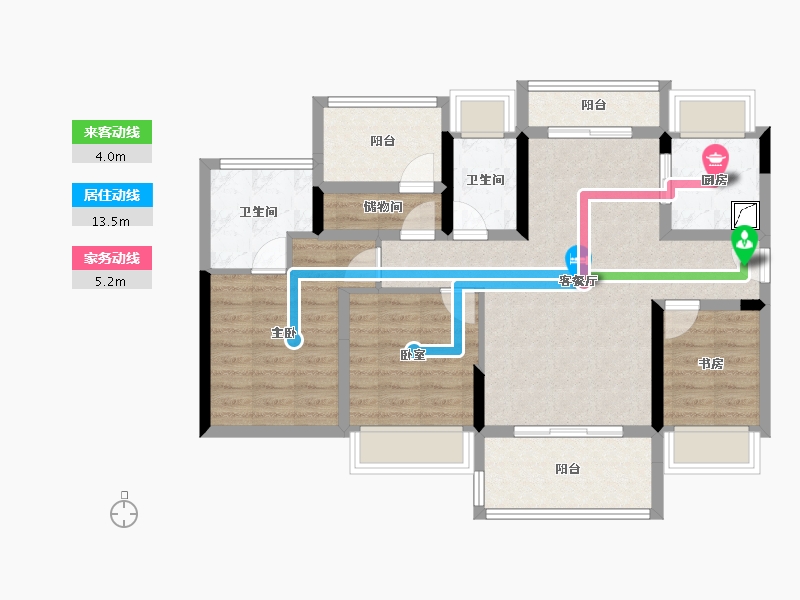 广东省-惠州市-​颐安天朗名庭-86.37-户型库-动静线