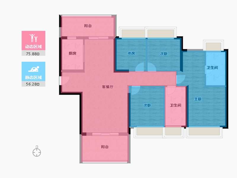 广东省-惠州市-大中华幸福城-118.77-户型库-动静分区