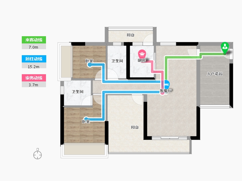 广东省-惠州市-天润嘉园-79.34-户型库-动静线