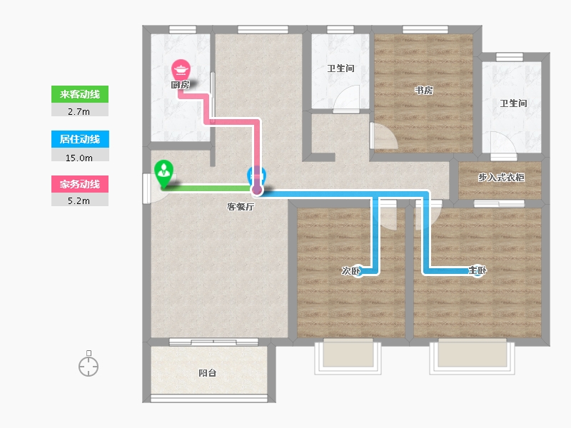 山东省-济南市-中新锦绣天地中苑-一区-100.00-户型库-动静线