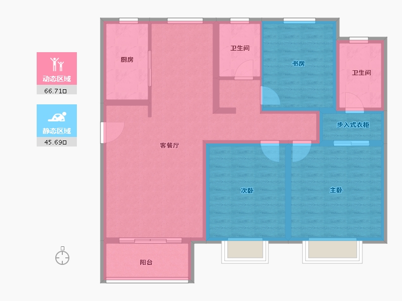 山东省-济南市-中新锦绣天地中苑-一区-100.00-户型库-动静分区