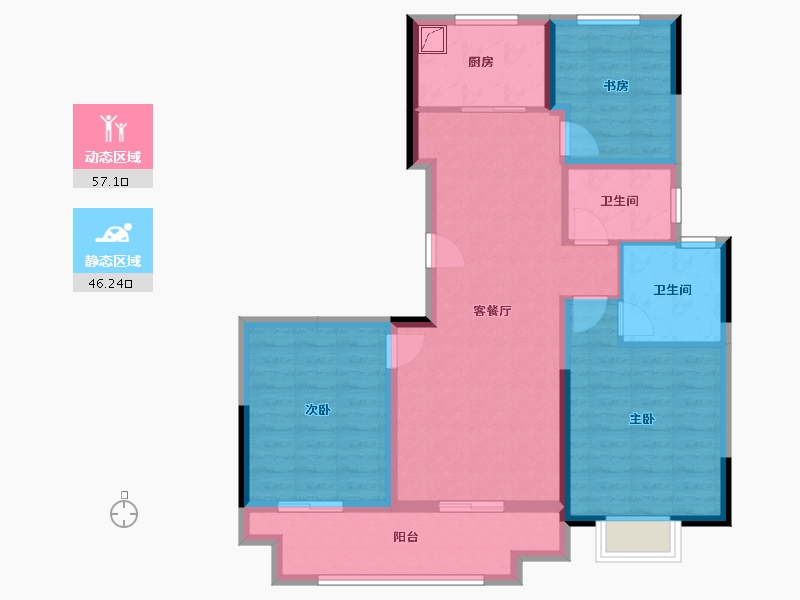 江苏省-徐州市-保利和府-92.00-户型库-动静分区