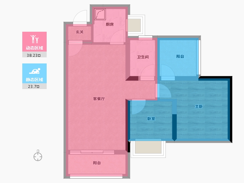 广东省-惠州市-​颐安天朗名庭-53.82-户型库-动静分区