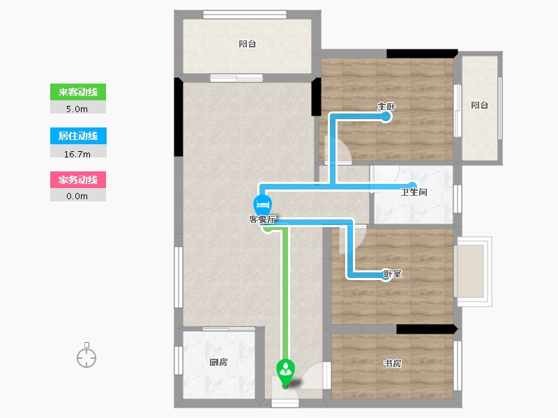 湖南省-衡阳市-外滩壹号-80.00-户型库-动静线