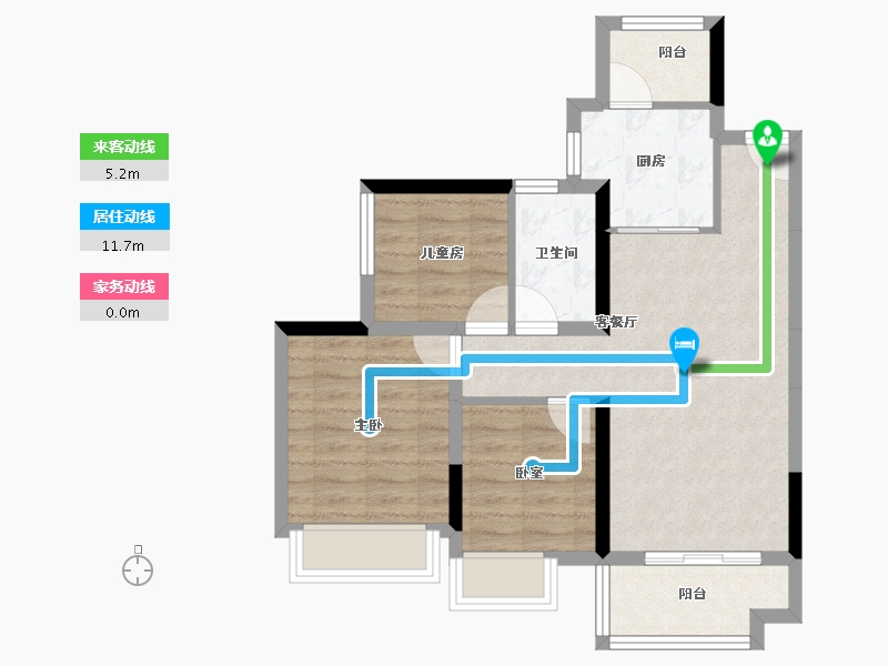 广东省-惠州市-方圆东江月岛-63.51-户型库-动静线