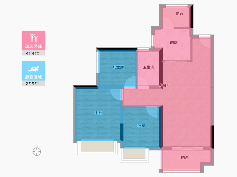 广东省-惠州市-方圆东江月岛-63.51-户型库-动静分区