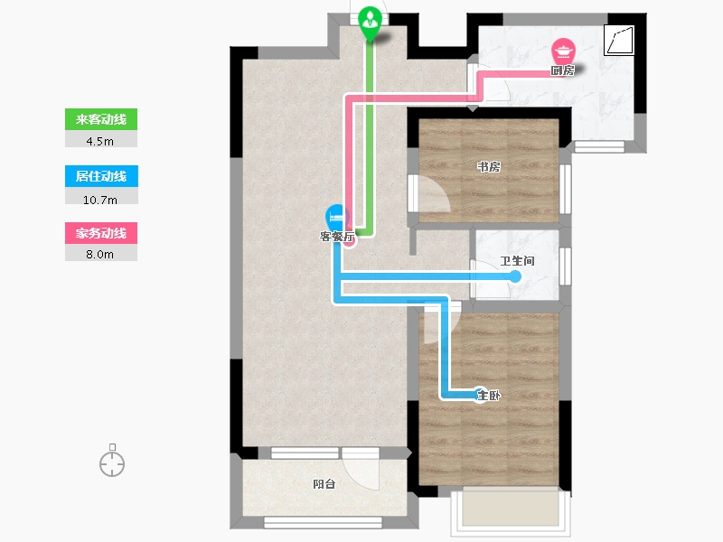 辽宁省-沈阳市-学府壹号-70.00-户型库-动静线