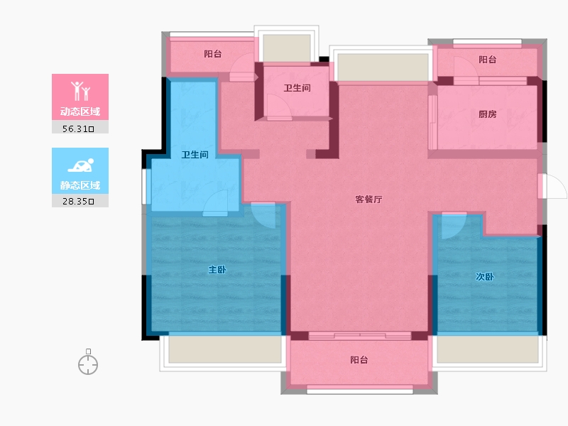 广东省-惠州市-半岛1号-73.99-户型库-动静分区