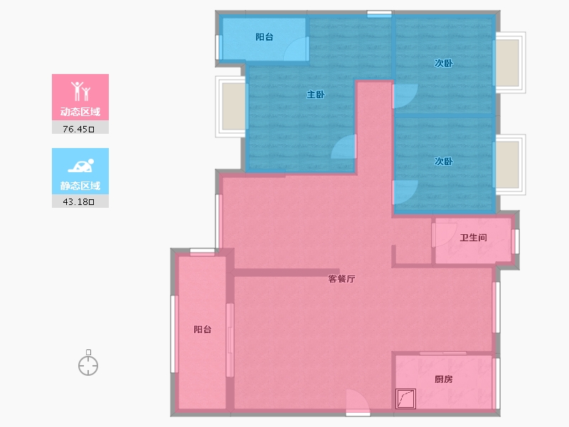 湖北省-荆门市-盛世东方-120.00-户型库-动静分区