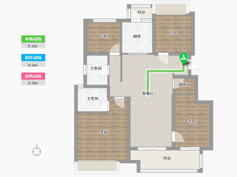 四川省-成都市-领地台兴丽府蘭台-96.03-户型库-动静线