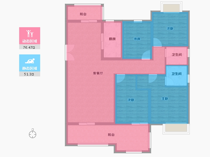 云南省-昆明市-绿地东海岸滇峰-114.41-户型库-动静分区