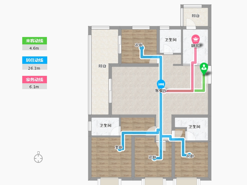 云南省-昆明市-绿地东海岸滇峰-108.80-户型库-动静线