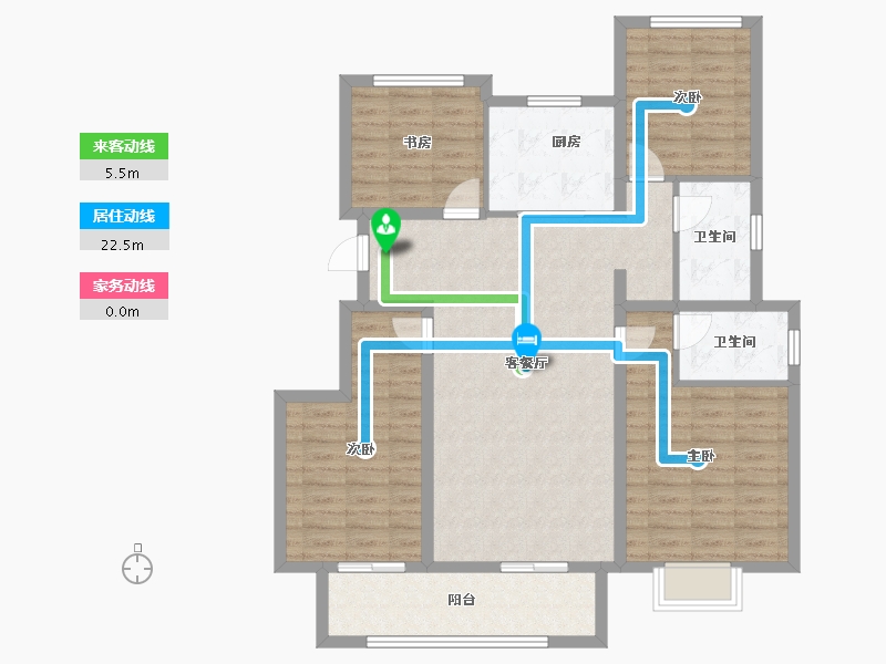 江苏省-徐州市-都会星宸臻源-107.96-户型库-动静线