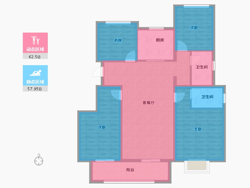 江苏省-徐州市-都会星宸臻源-107.96-户型库-动静分区