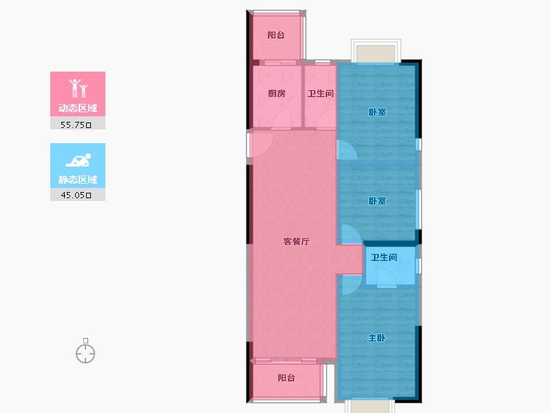 云南省-昆明市-翰文九万里-92.00-户型库-动静分区