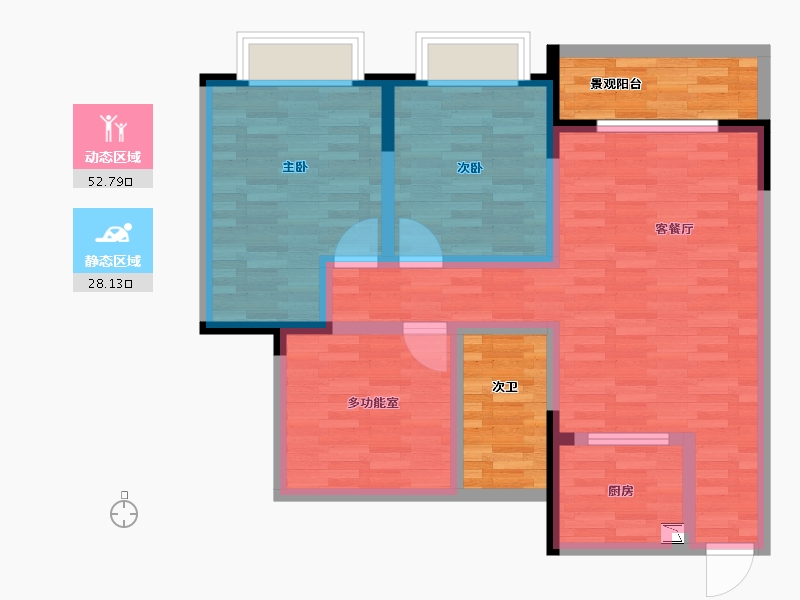 贵州省-铜仁市-桂花塘社区-82.46-户型库-动静分区