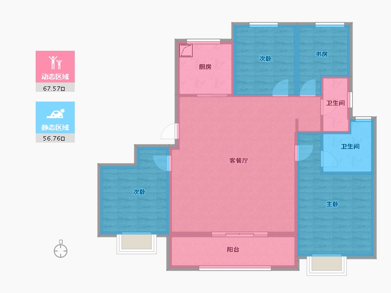 江苏省-徐州市-都会星宸臻源-112.00-户型库-动静分区