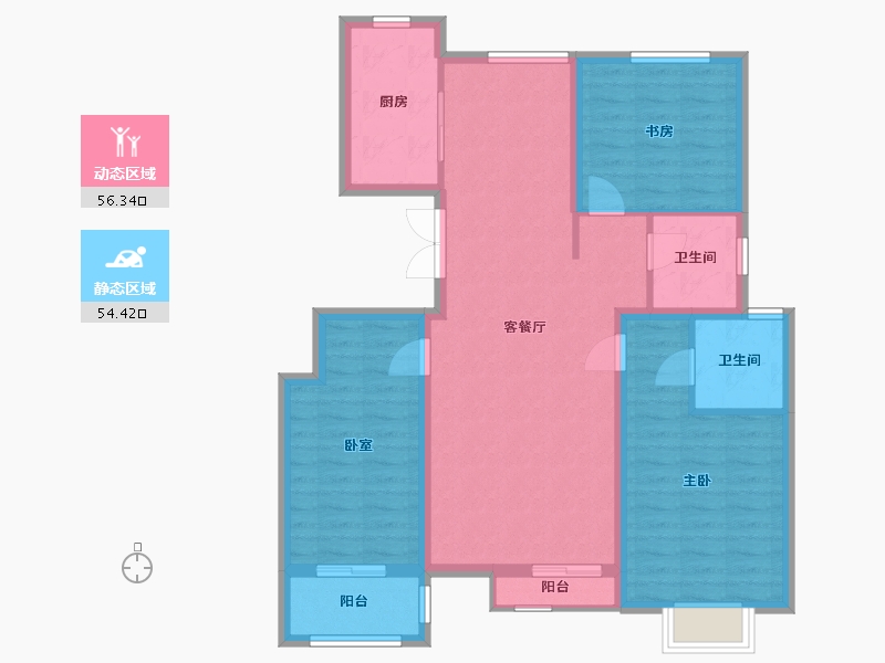 山西省-运城市-海华御园-112.83-户型库-动静分区