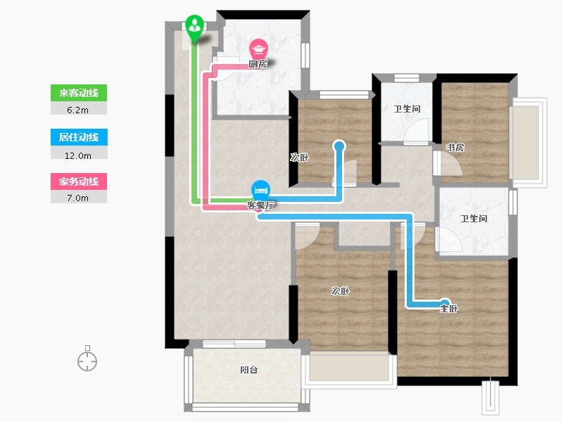 云南省-昆明市-天誉城-79.20-户型库-动静线