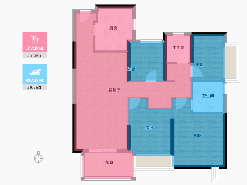 云南省-昆明市-天誉城-79.20-户型库-动静分区