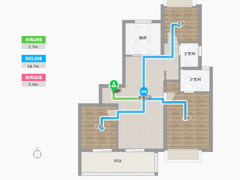 云南省-昆明市-金地峯范-83.87-户型库-动静线