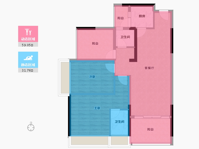 广东省-惠州市-好益康龙林上观-81.06-户型库-动静分区