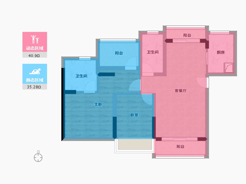 广东省-惠州市-​颐安天朗名庭-65.92-户型库-动静分区