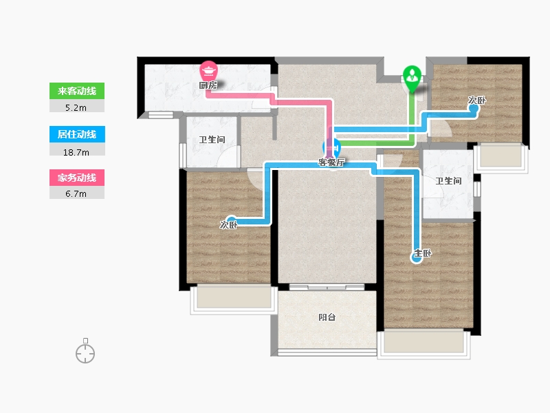 广东省-惠州市-大中华幸福城-91.96-户型库-动静线