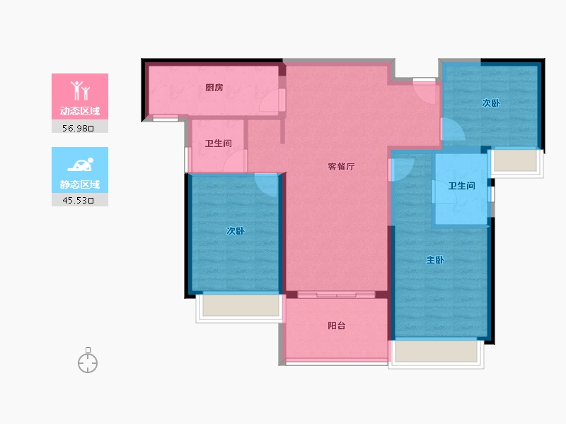 广东省-惠州市-大中华幸福城-91.96-户型库-动静分区