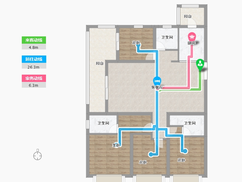 云南省-昆明市-绿地东海岸滇峰-108.80-户型库-动静线