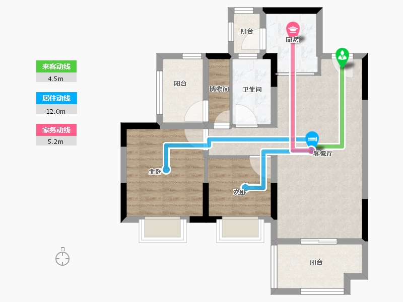 广东省-中山市-国深大信君澜湾-71.20-户型库-动静线