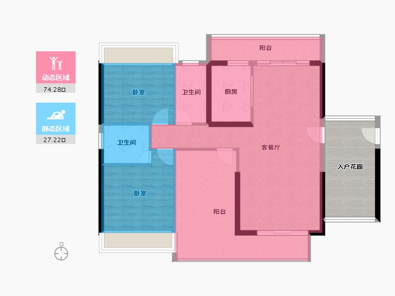 广东省-惠州市-天润嘉园-103.42-户型库-动静分区