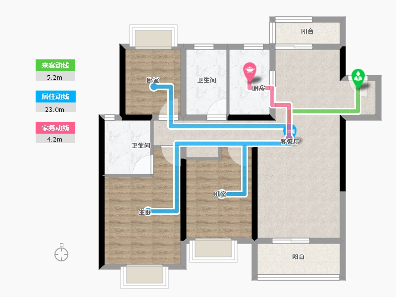 广东省-惠州市-方圆东江月岛-93.60-户型库-动静线