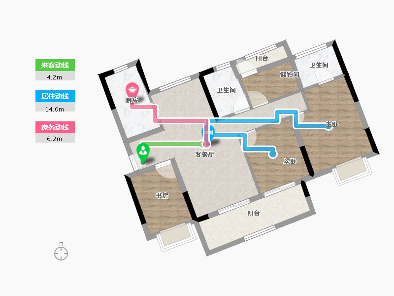 广东省-中山市-雅居乐濠头雅苑-92.70-户型库-动静线